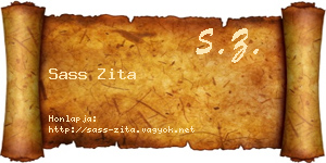 Sass Zita névjegykártya