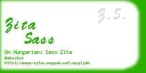 zita sass business card